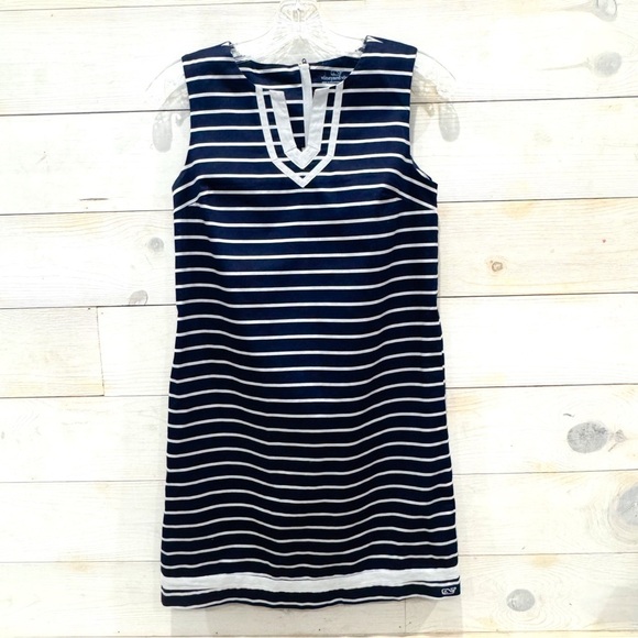 Girls Break Stripe Vineyard Shift Tunic Dress ❤️ - Picture 3 of 8